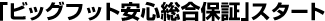 「ビッグフット安心総合保証」スタート